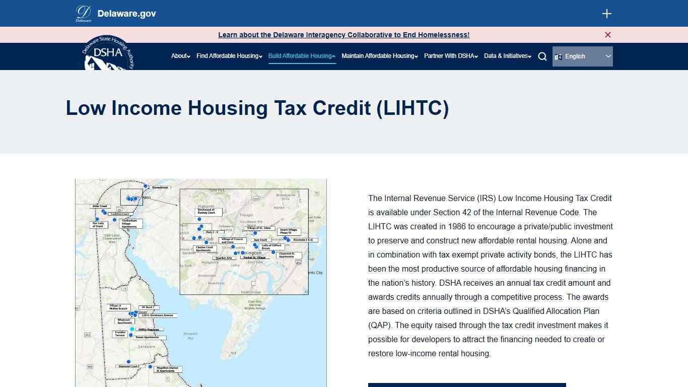 Low Income Housing Tax Credit (LIHTC) - State of Delaware - Delaware State Housing Authority