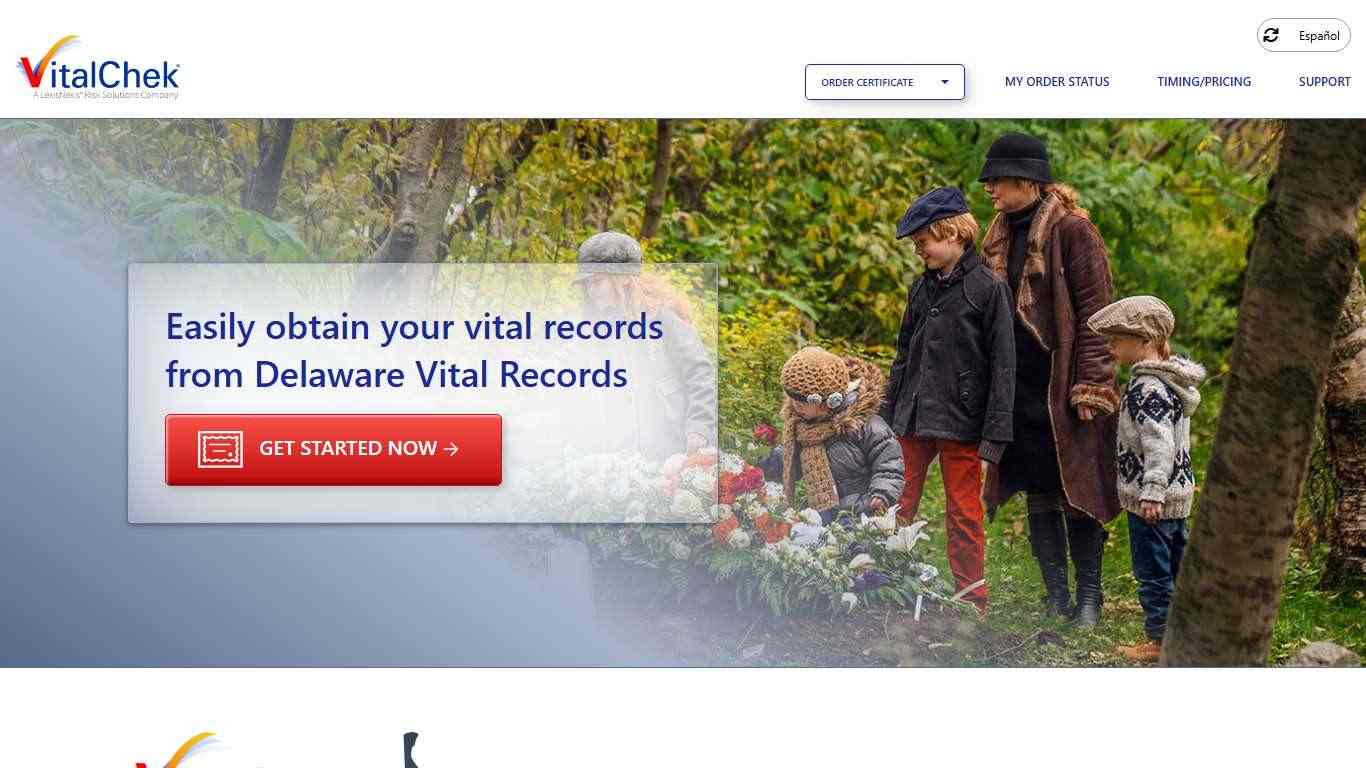 Delaware Vital Records (DE) | Order Certificates - VitalChek